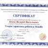 Бізюк В.В. Сертифікат Moodle